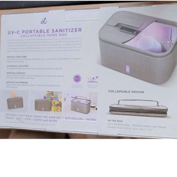Vie Oli UVC LED light Portable Sanitizing Bag Kills 99.9% Bacteria sanitizer - Picture 7 of 12